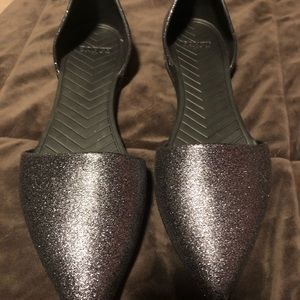 Native Audrey Flats-Black Glitter